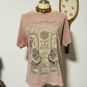 Woodstock Graphic Short Sleeve Tee - Pink